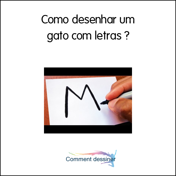 Como desenhar um gato com letras